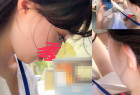【胸チラ⑰】浮きブラした乳首をサラリーマンたちに見られまくる美女OLさん!計2名