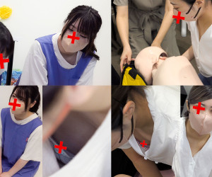 【救命講習/胸チラNo.37】美人ＯＬ/アイドル顔保育士、講習中の乳首胸チラ！！