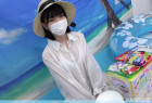 1年C組ゆらちゃん!波打つビーチでかき氷!わたあめ!準備体操!ラストは海でゆ〜らゆら!?【4K】